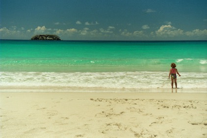 Karly at Grand Saline Beach, St Barts